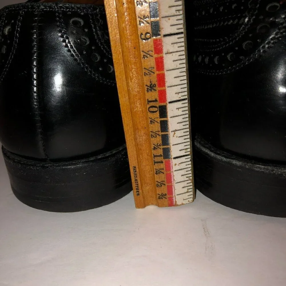 Allen Edmonds McALLISTER Black Wingtip Lace Up Dress Shoes Oxford 6215 9 D
